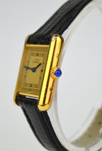 CARTIER MUST TANK SV925 WATCH WITH BOX