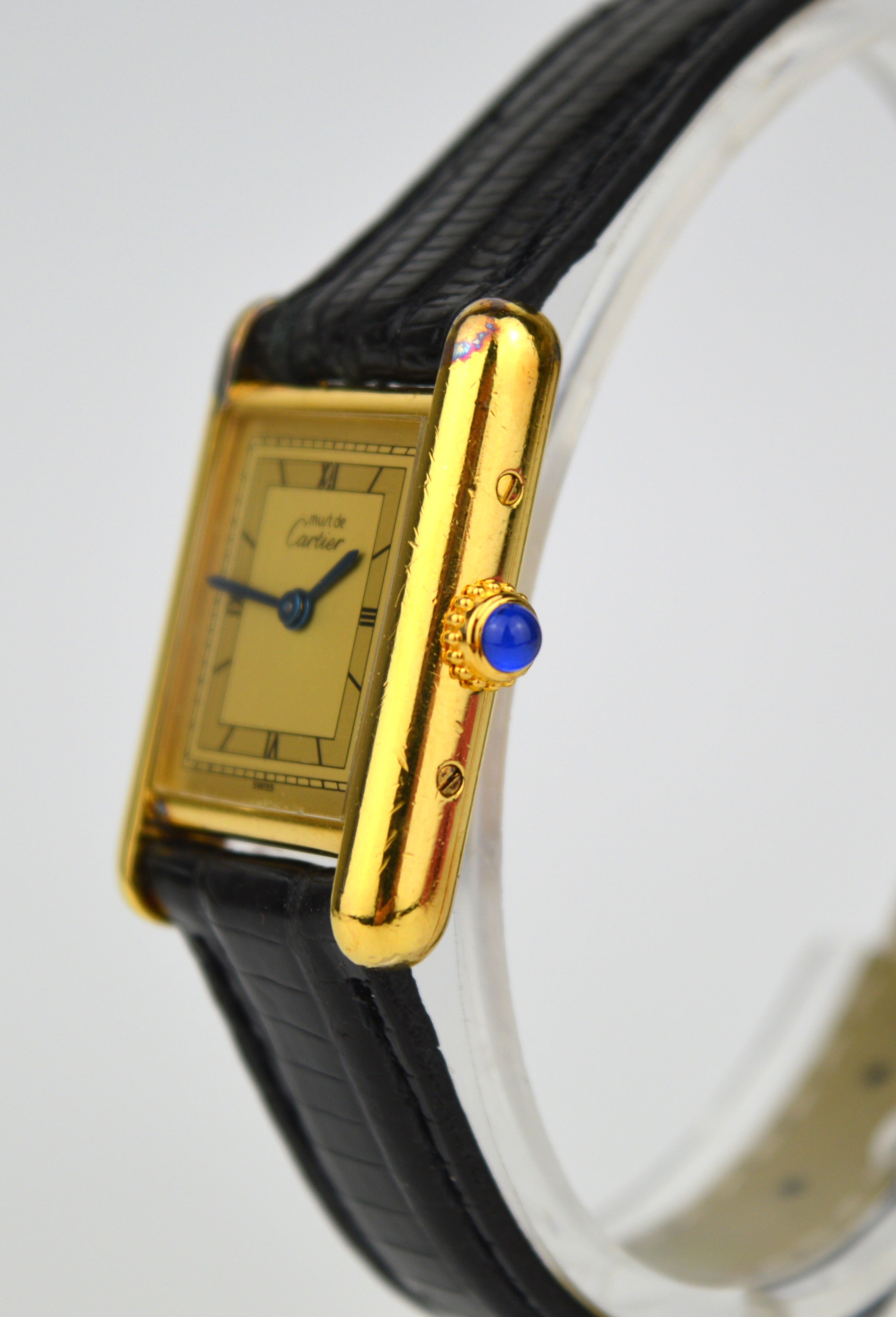 CARTIER MUST TANK SV925 WATCH WITH BOX
