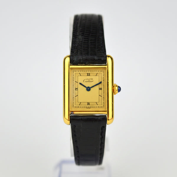 CARTIER MUST TANK SV925 WATCH WITH BOX