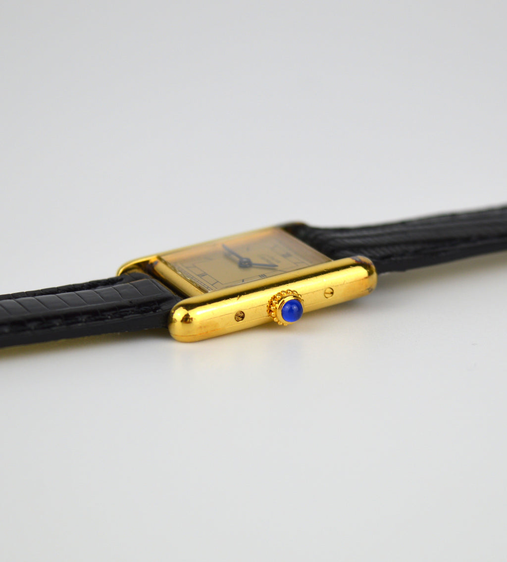 CARTIER MUST TANK SV925 WATCH WITH BOX