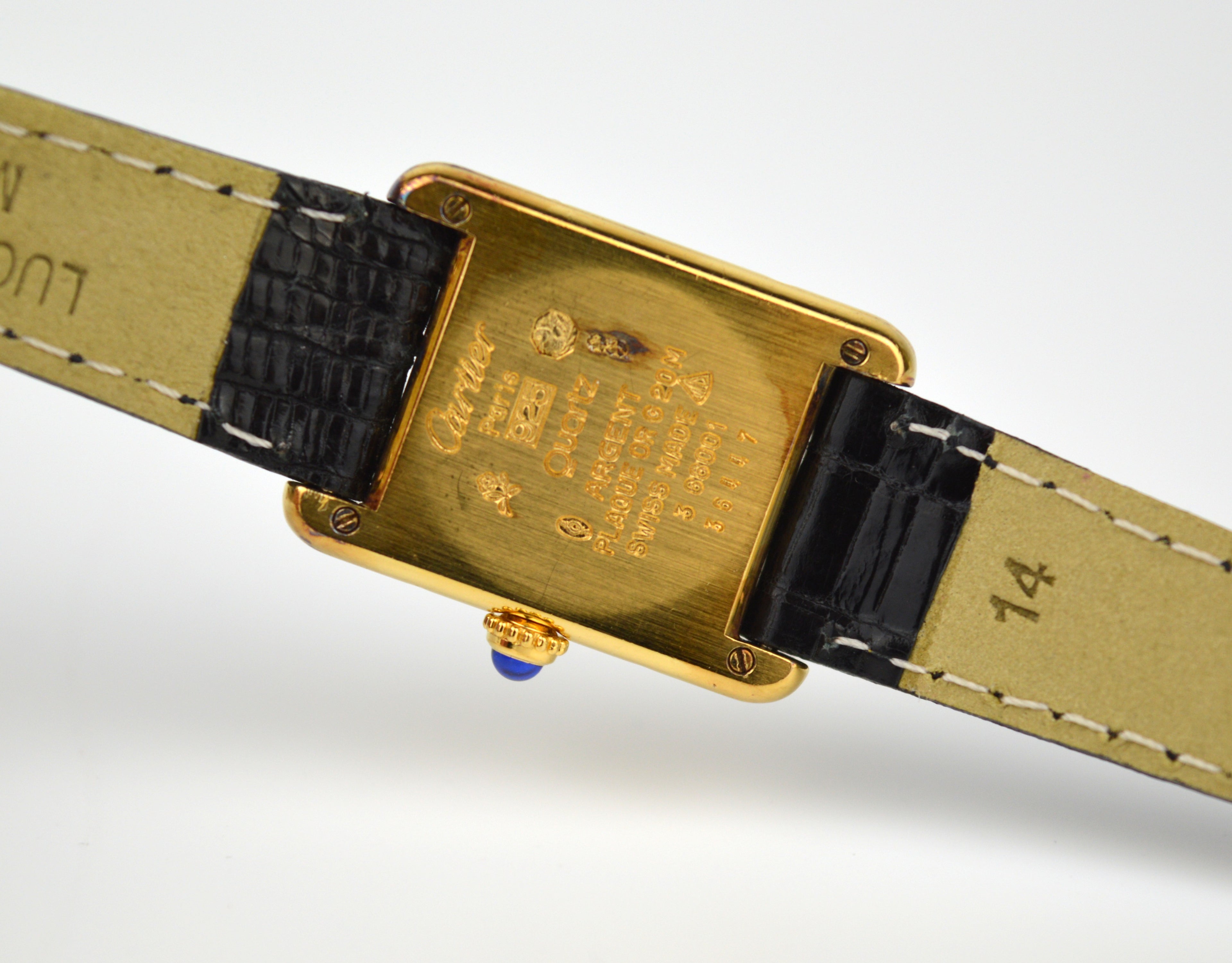 CARTIER MUST TANK SV925 WATCH WITH BOX