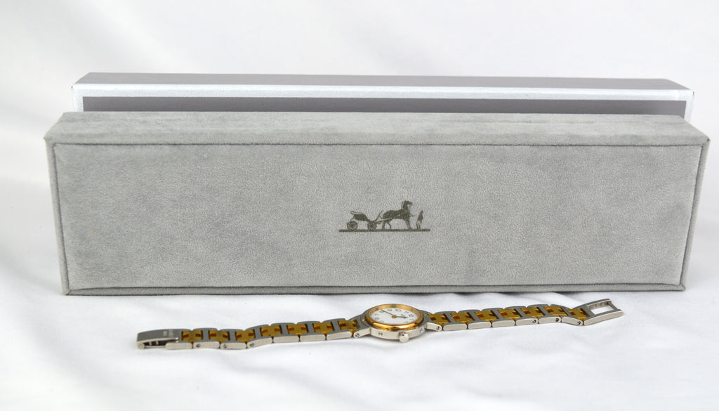 HERMES CLIPPER VINTAGE WATCH WITH BOX