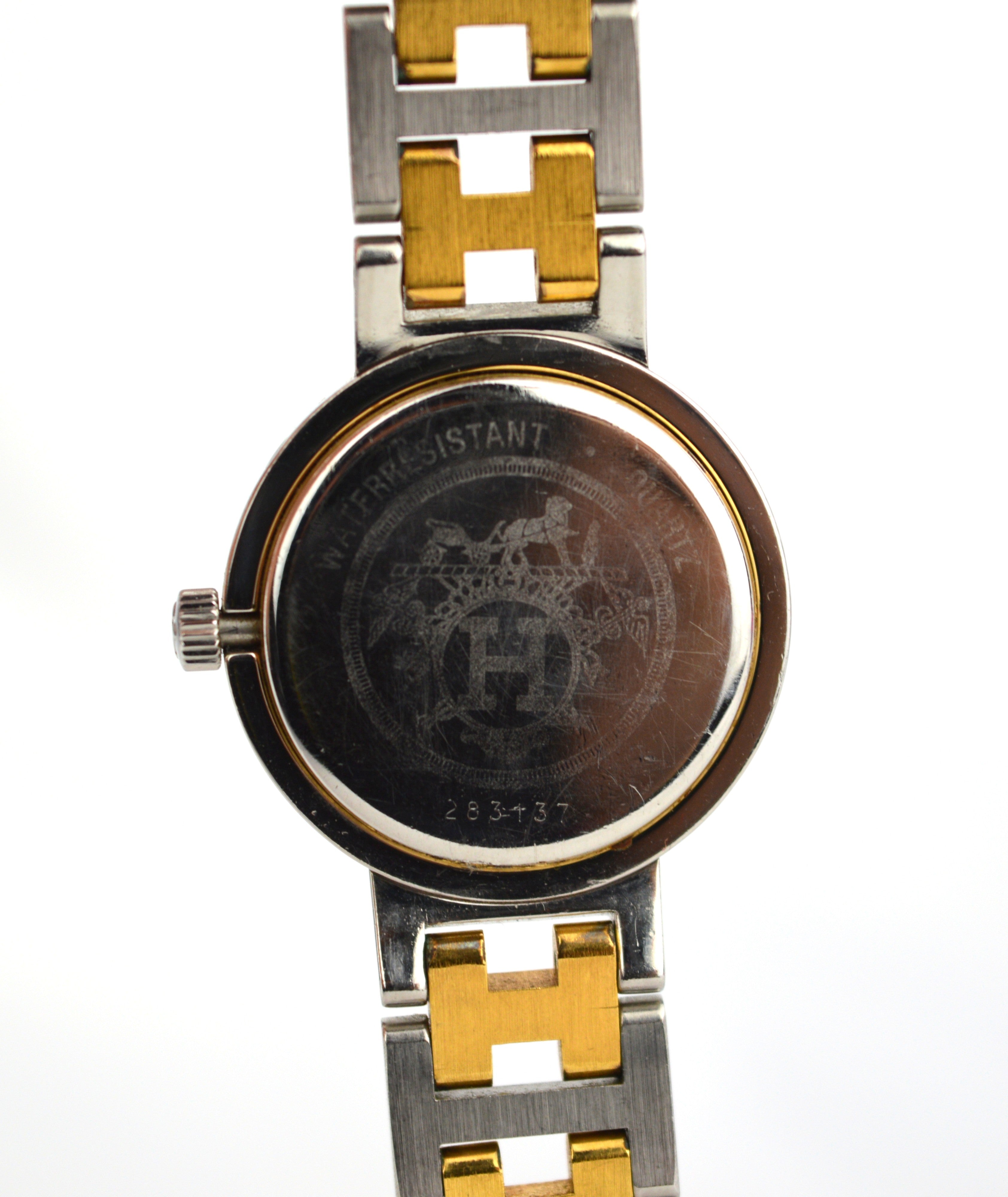 HERMES CLIPPER VINTAGE WATCH WITH BOX