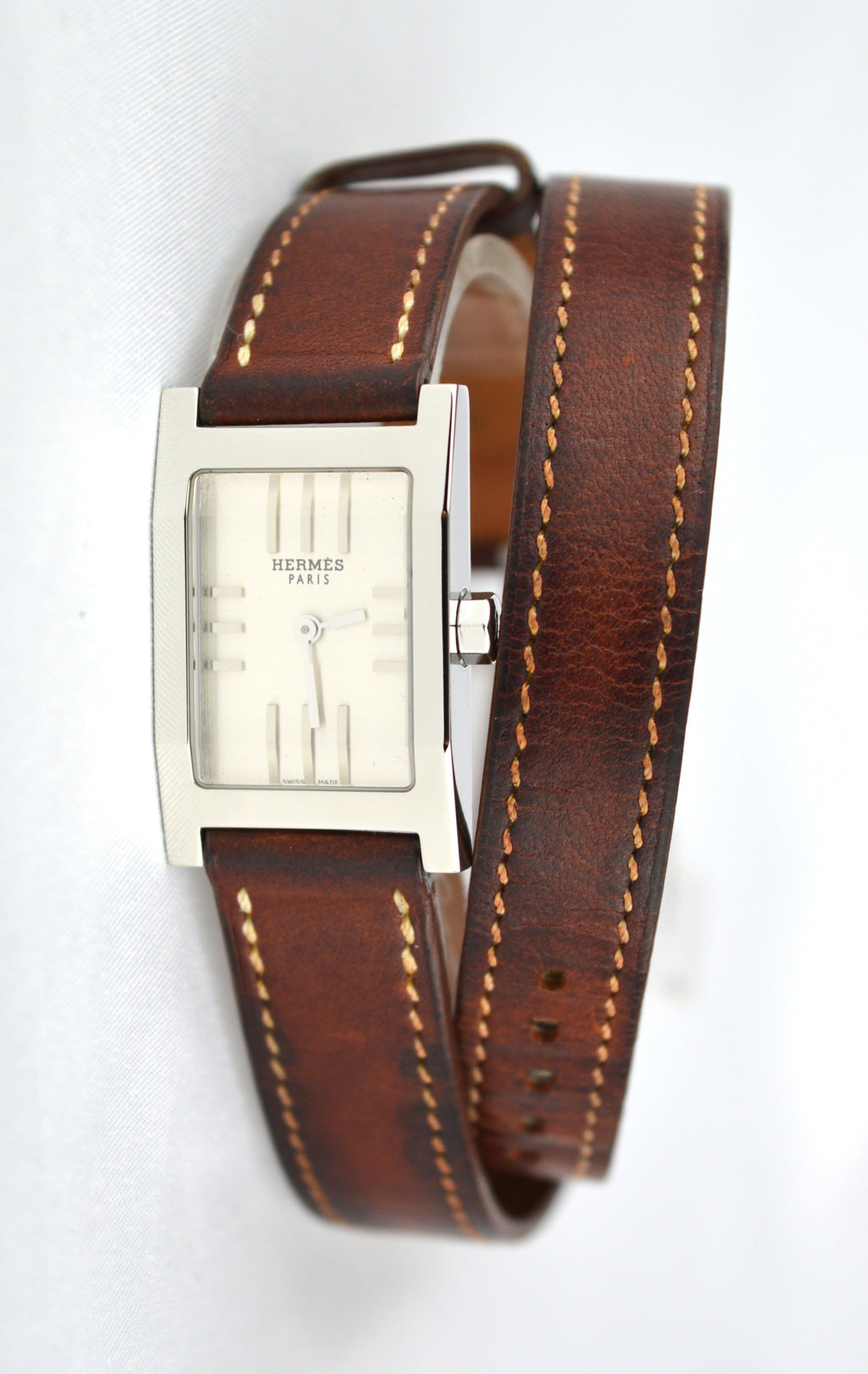 HERMES TANDEM DOUBLE TOUR WATCH WITH BOX