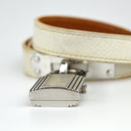 Hermès Kelly Silver Double Tour Watch with Box (KE1.210)