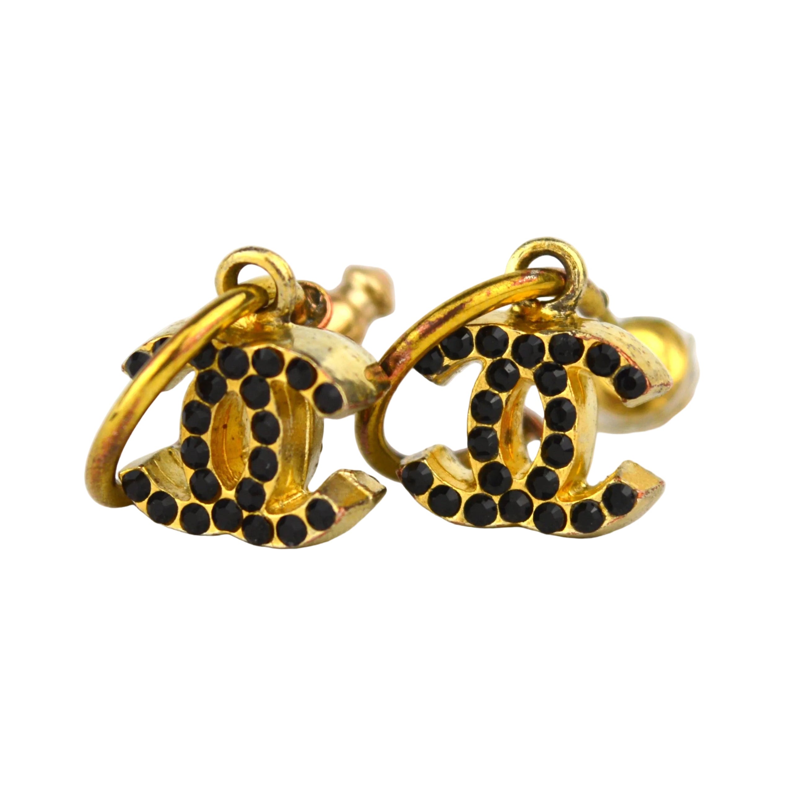 Chanel CC Earrings with Stones