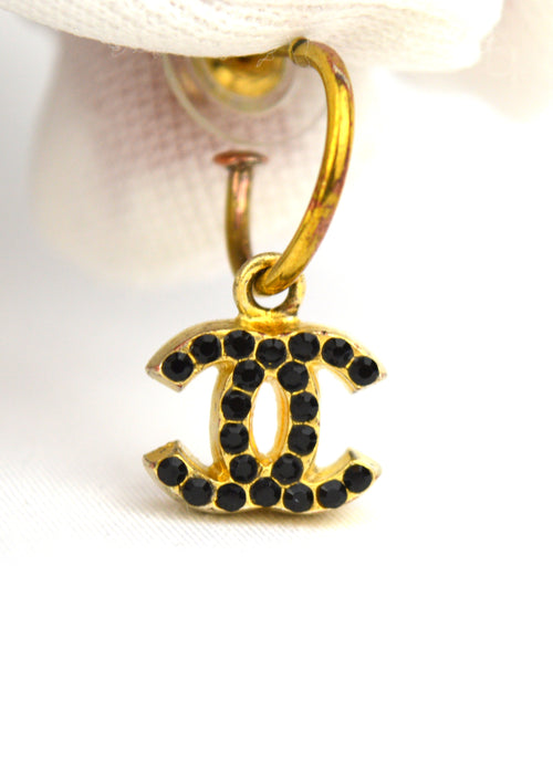 Chanel CC Earrings with Stones