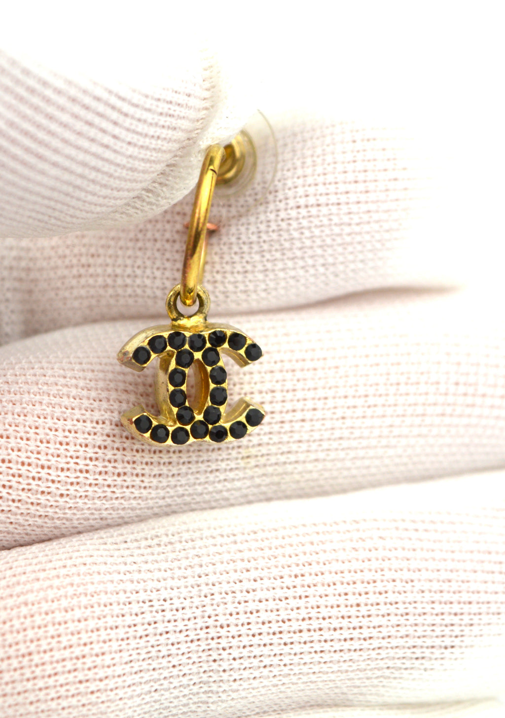 Chanel CC Earrings with Stones