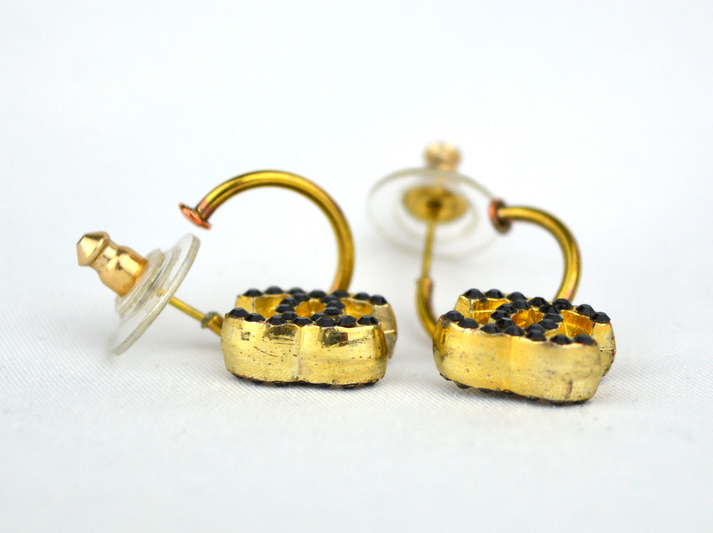 Chanel CC Earrings with Stones