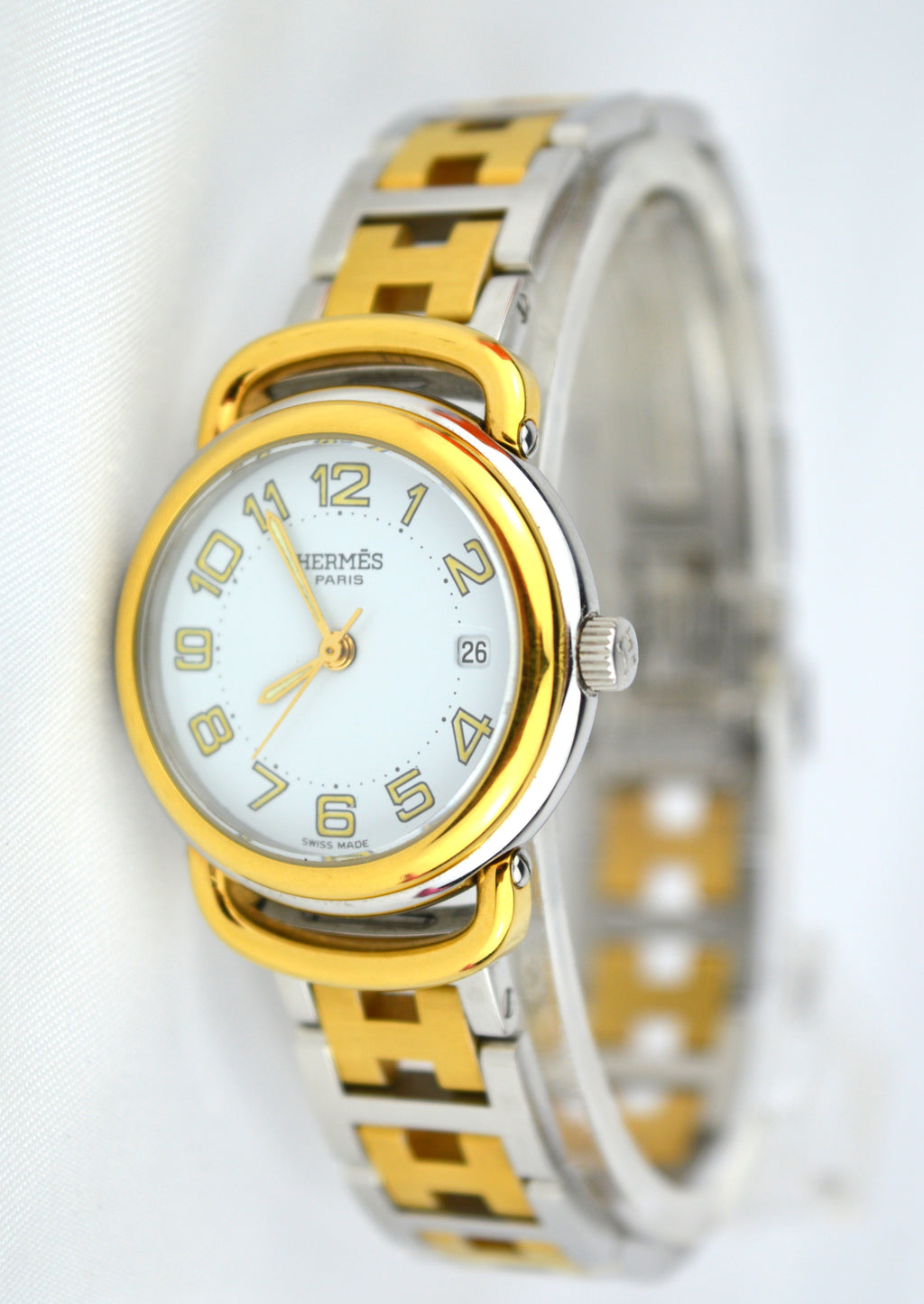HERMES PULLMAN VINTAGE WATCH WITH BOX