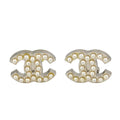 Chanel Coco Mark Clip Earrings with Pearls
