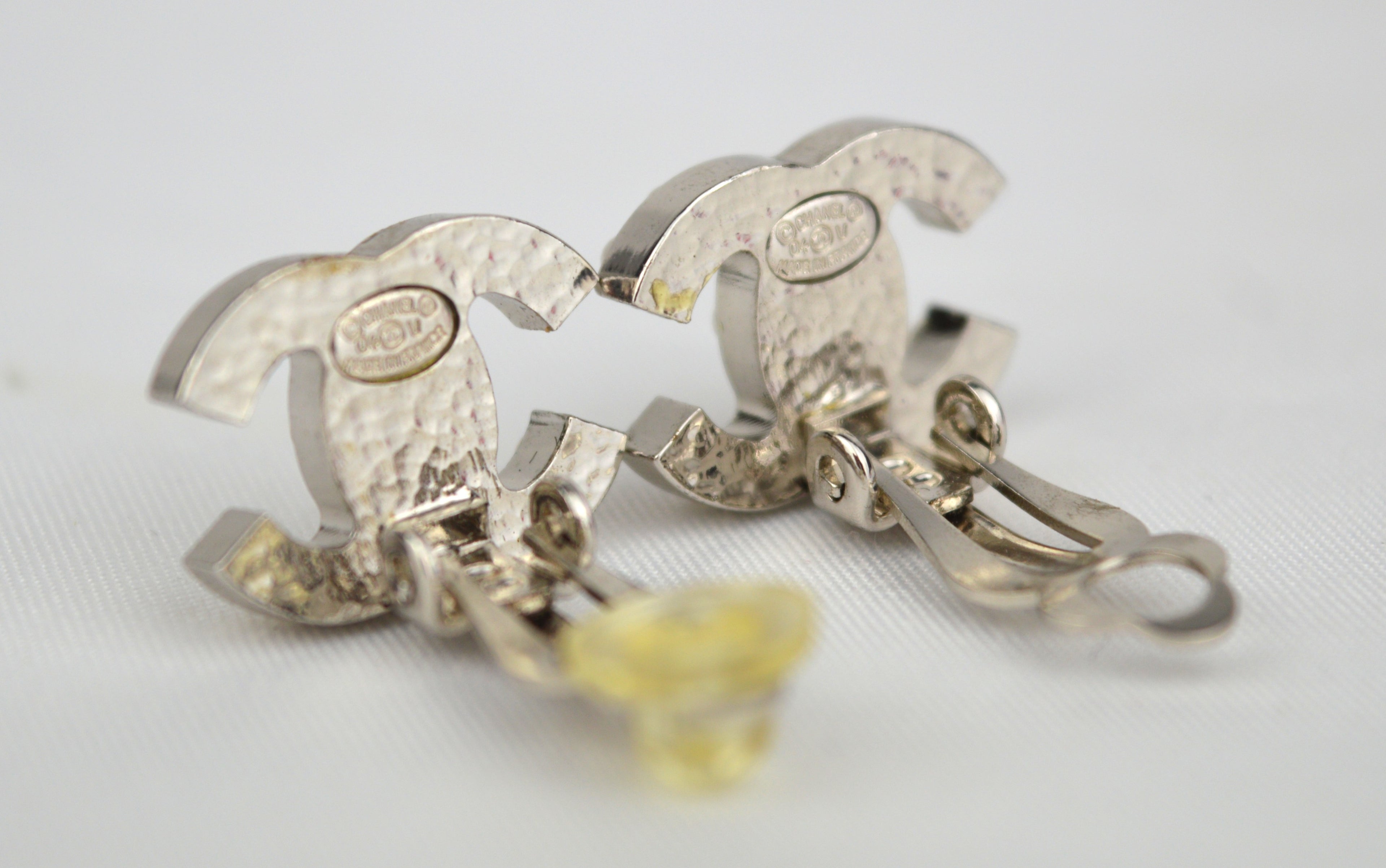 Chanel Coco Mark Clip Earrings with Pearls