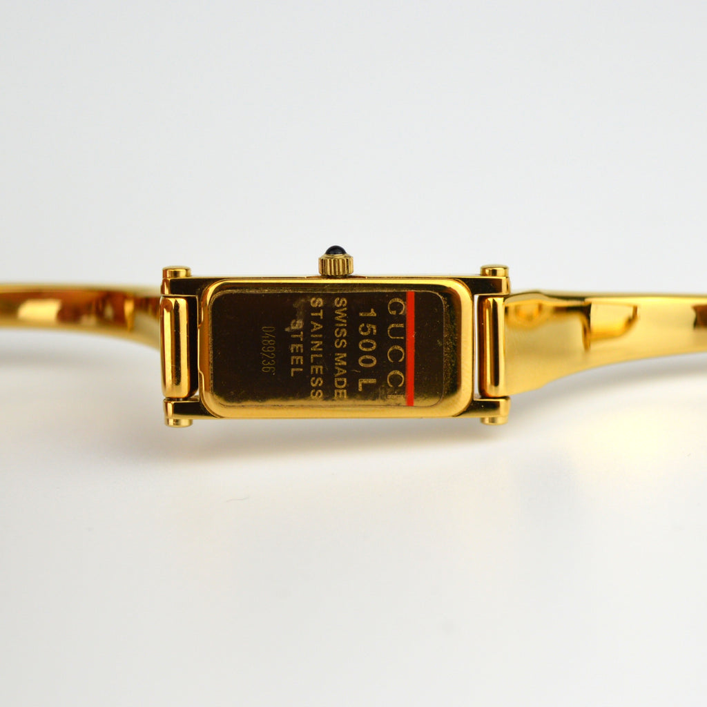 Gucci 1500L Golden Plated Watch With Box