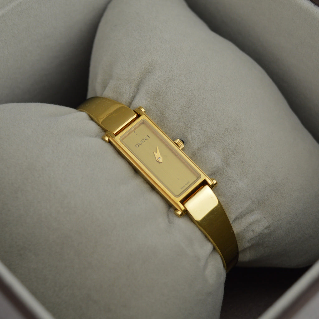 Gucci 1500L Golden Plated Watch With Box