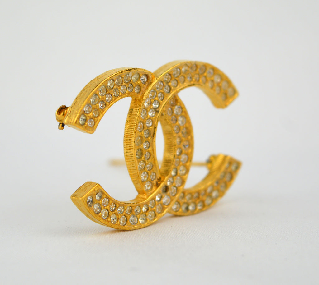 Chanel Coco Mark Brooch with Strass