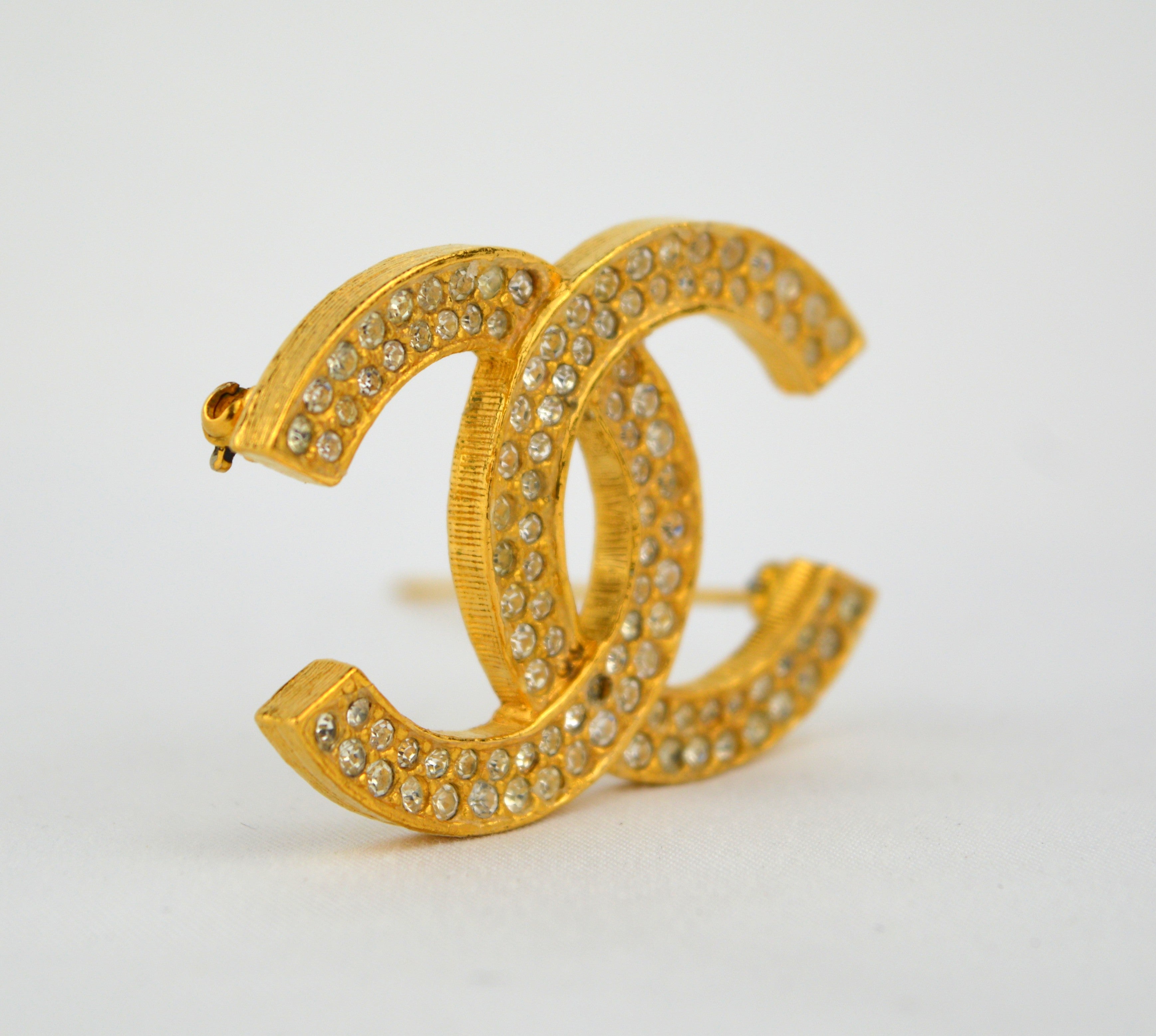 Chanel Coco Mark Brooch with Strass