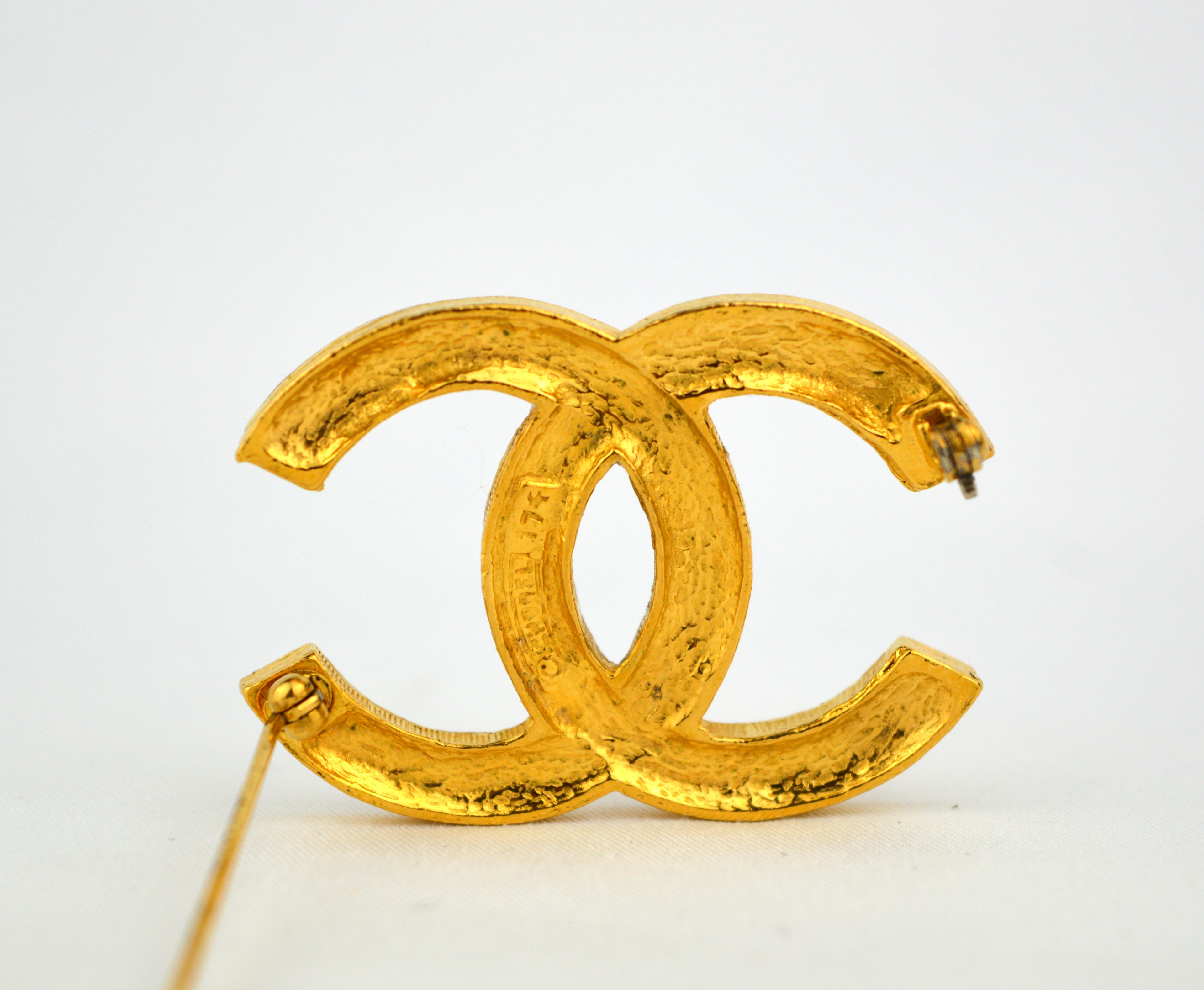 Chanel Coco Mark Brooch with Strass