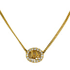 Dior Logo Vintage Collier with Strass