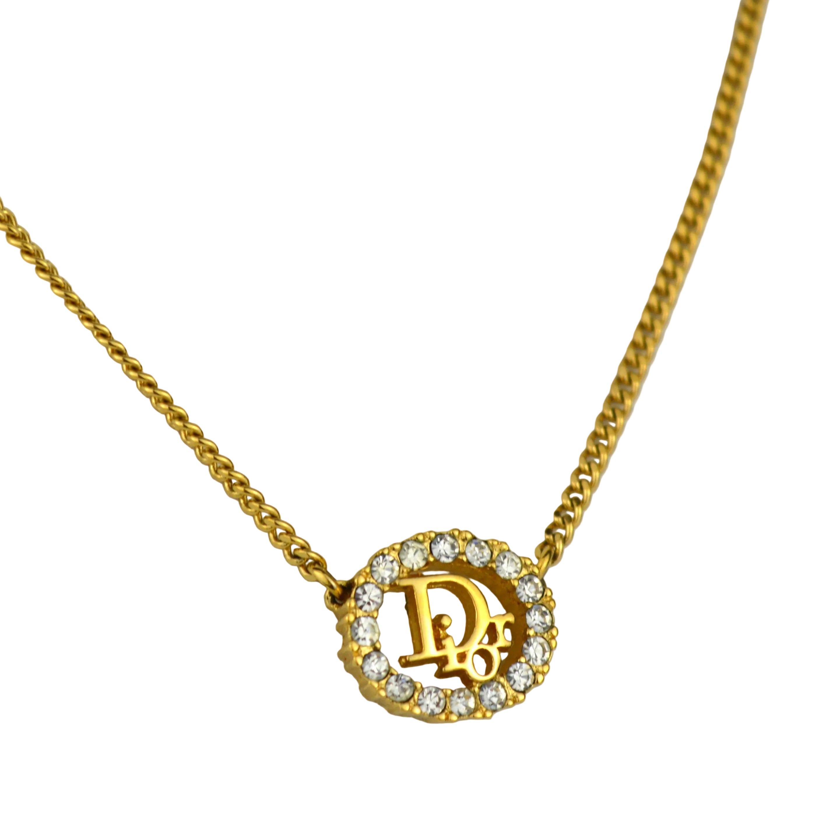 Dior Logo Vintage Collier with Strass