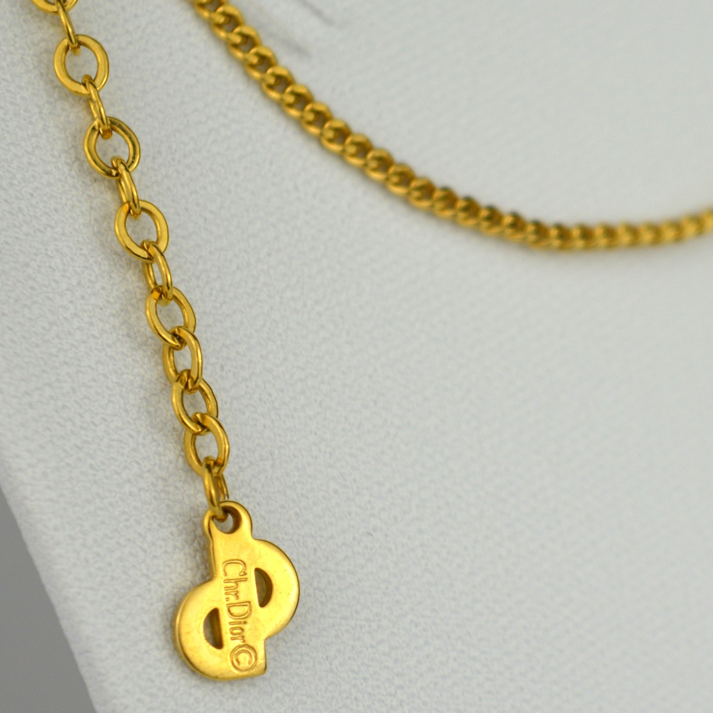 Dior Logo Vintage Collier with Strass