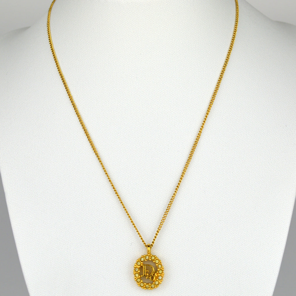 Dior Logo Vintage Collier with Strass