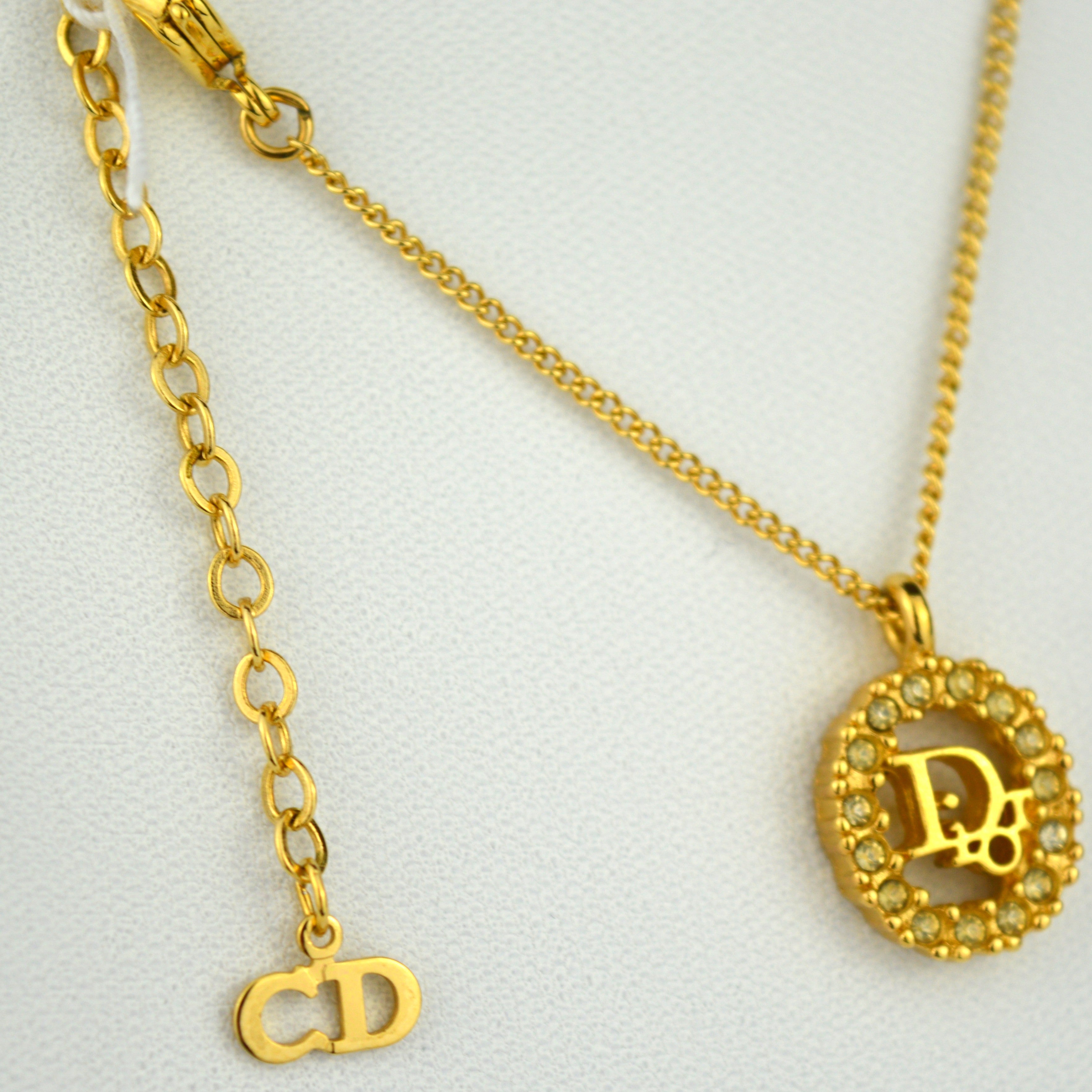 Dior Logo Vintage Collier with Strass