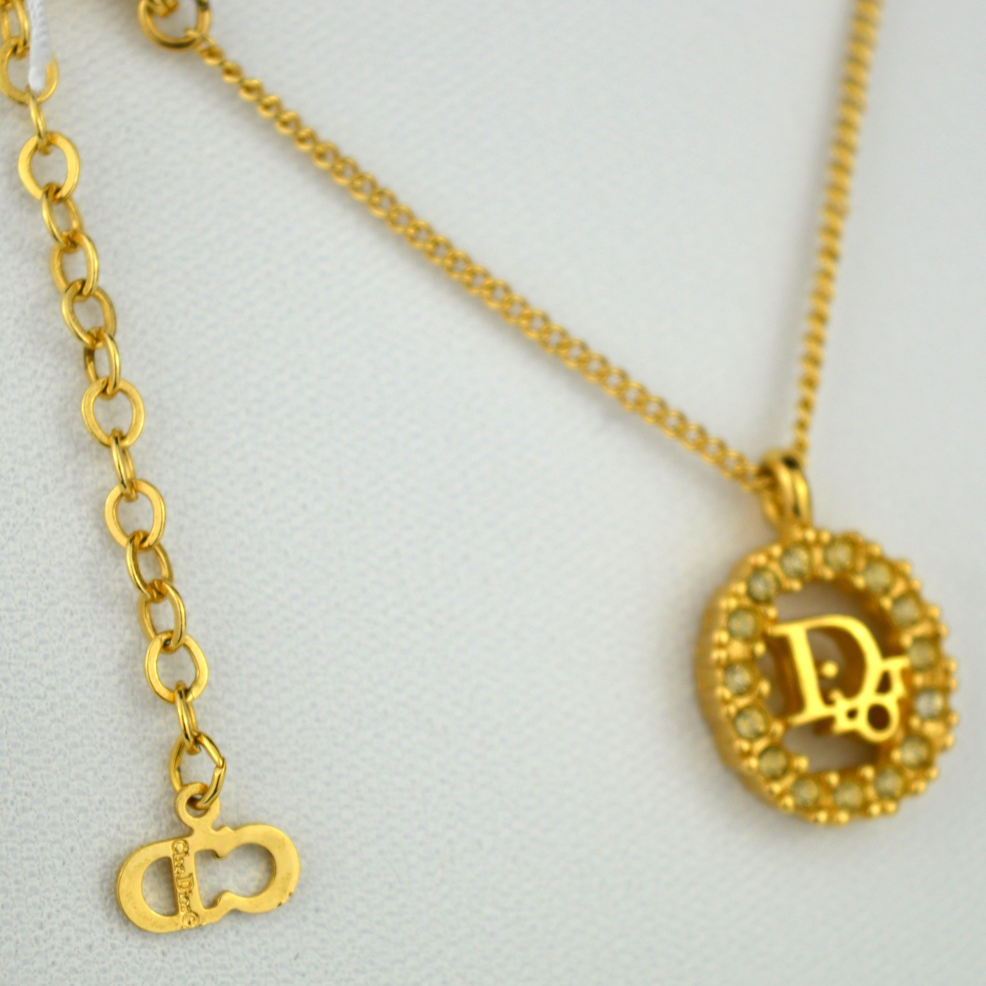 Dior Logo Vintage Collier with Strass