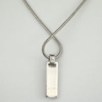 Dior Logo Label Silver Collier