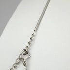 Dior Logo Label Silver Collier