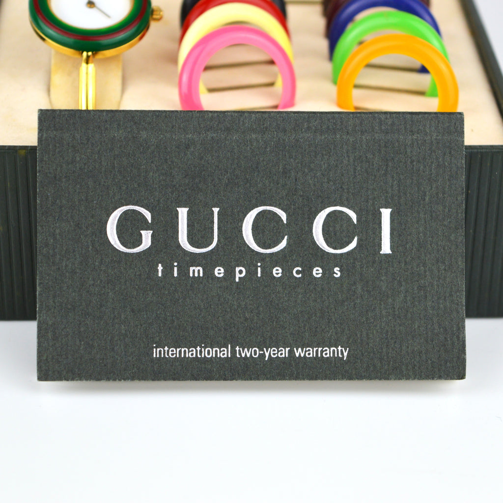 Gucci Change Bezel Watch 10 Bezels and Documents Included