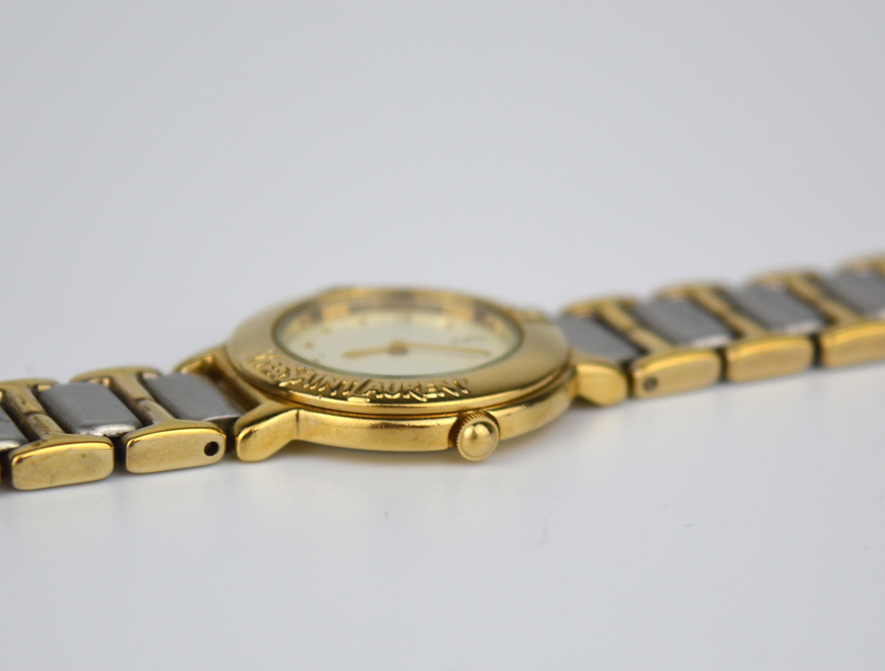 YSL VINTAGE COLLIER WATCH WITH BOX