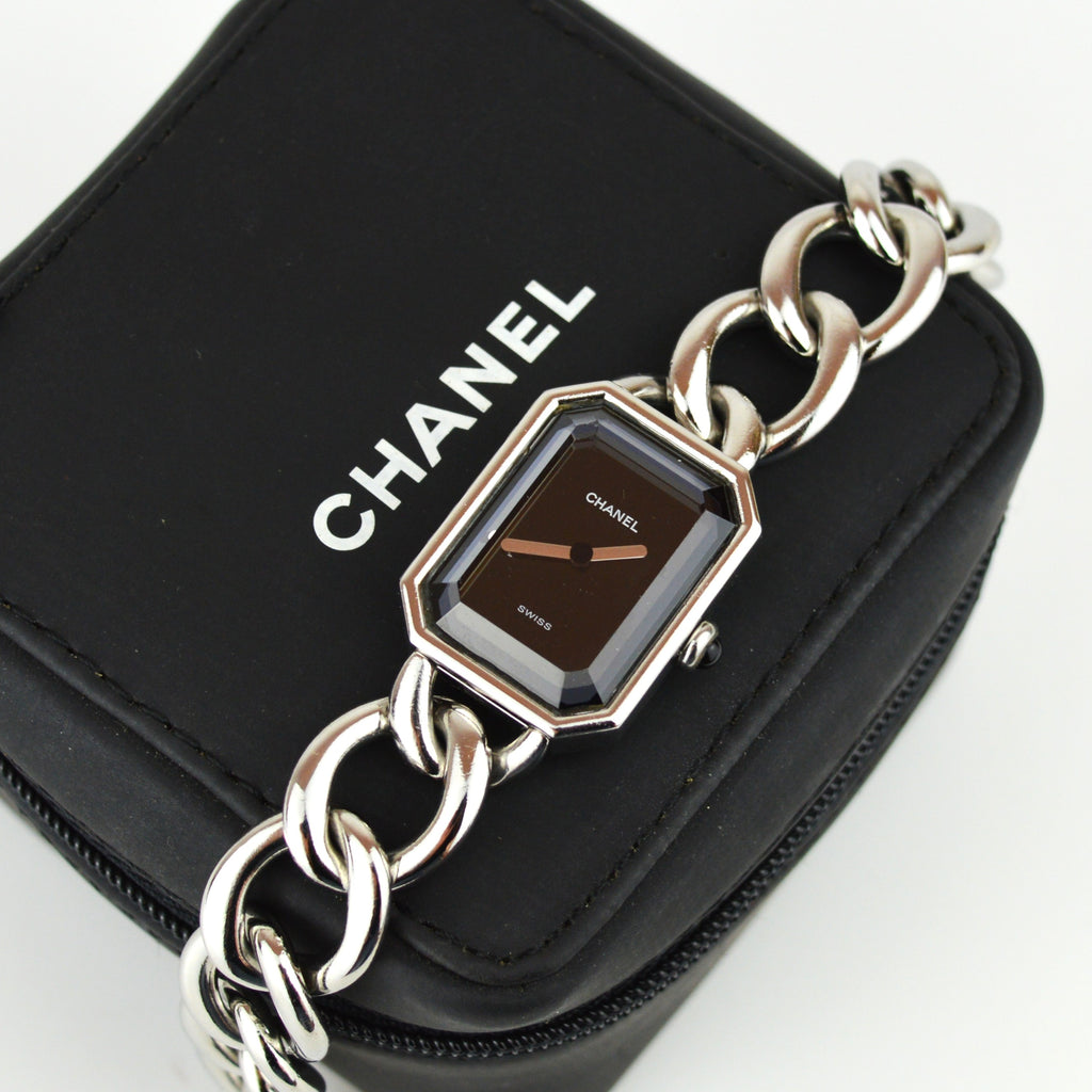 Chanel Première Silver Watch with Case (ref. H0452)