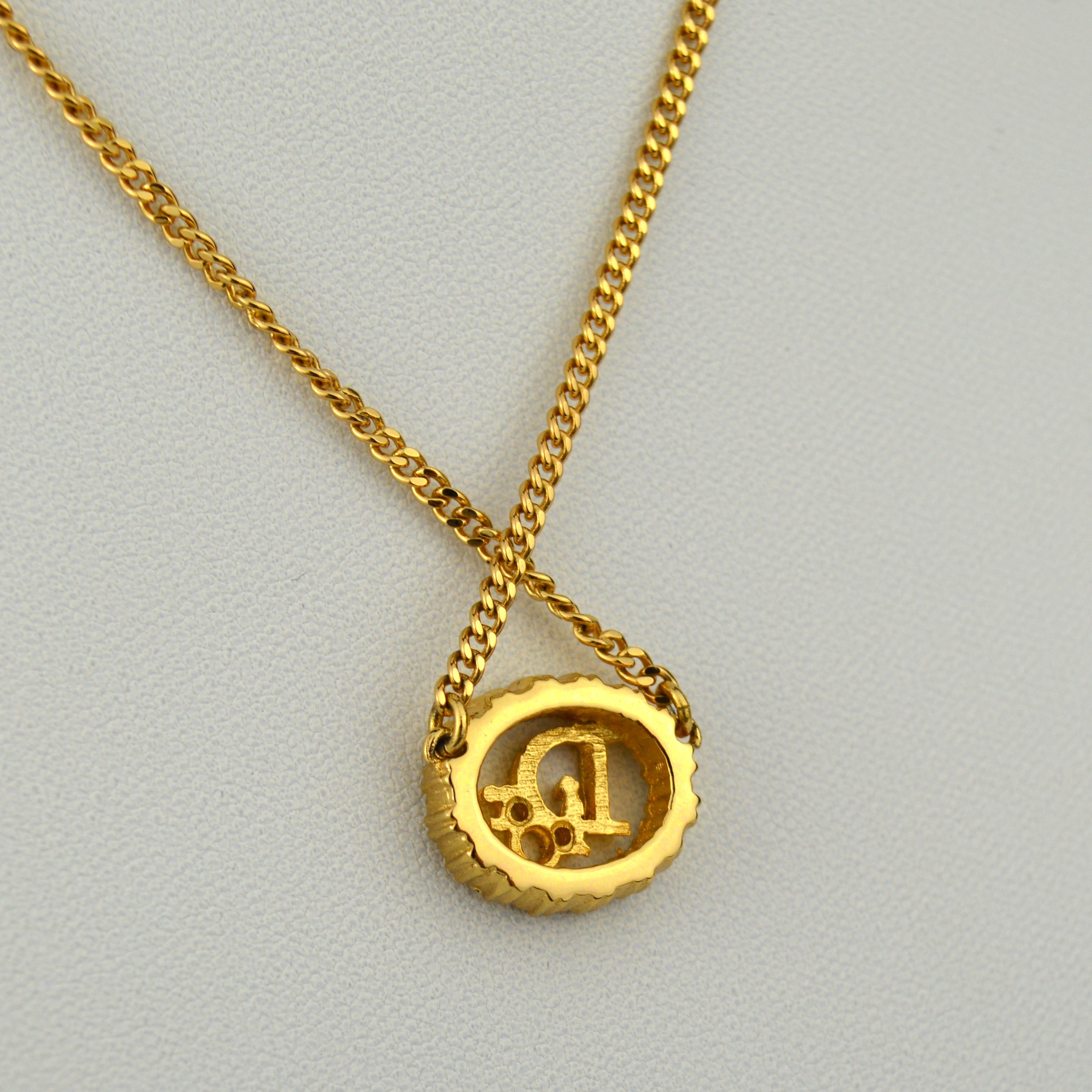 Dior Logo Vintage Collier with Strass