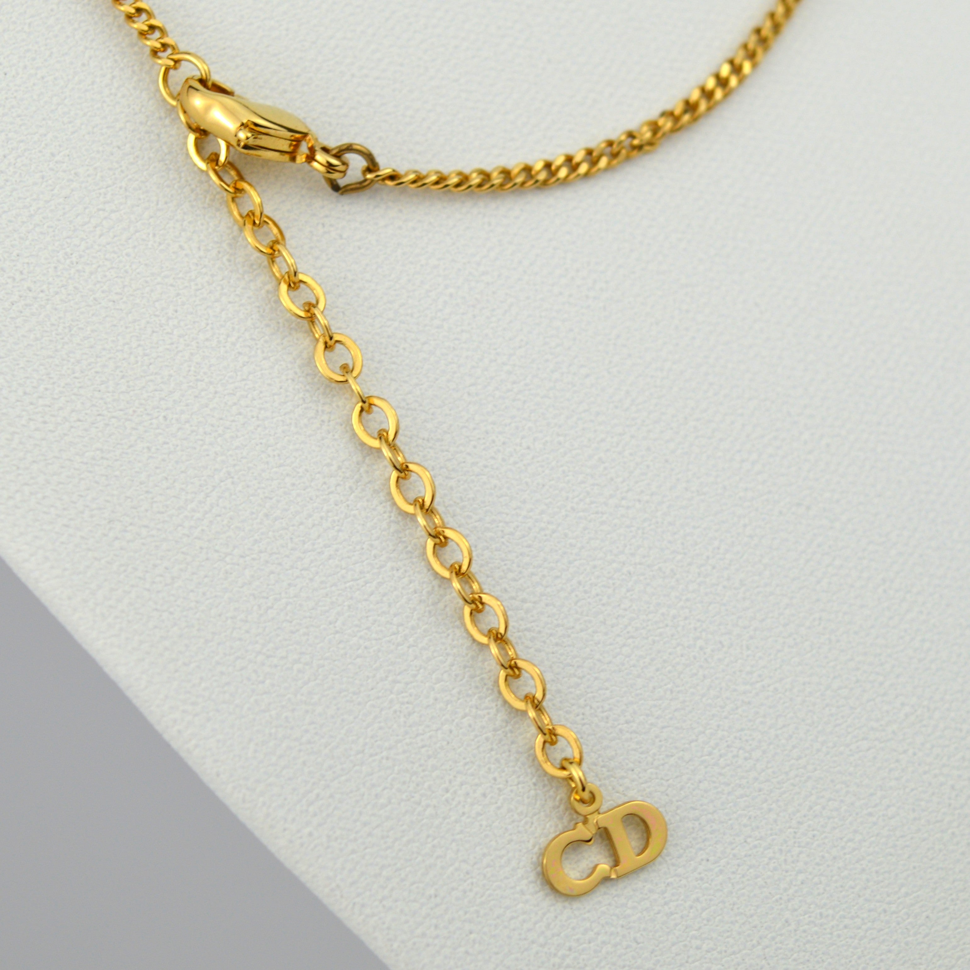 Dior Logo Vintage Collier with Strass