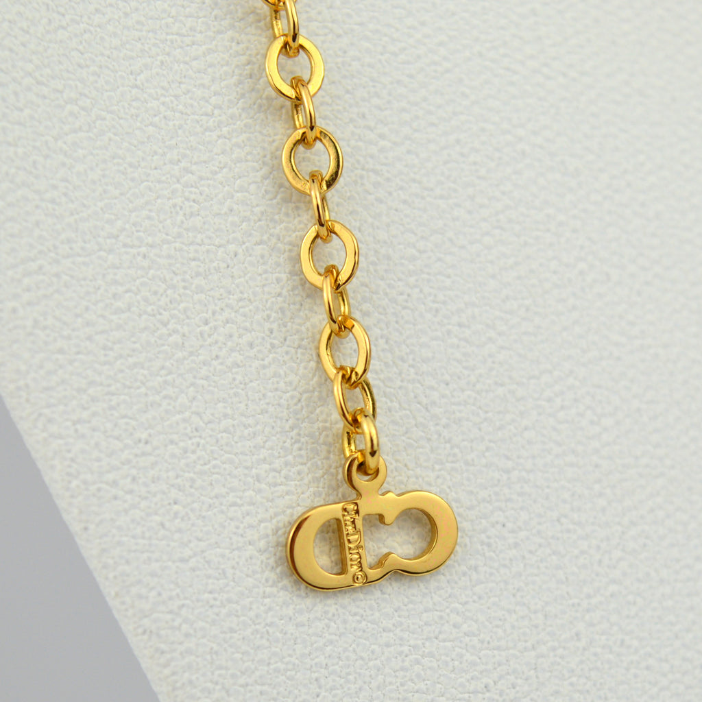 Dior Logo Vintage Collier with Strass