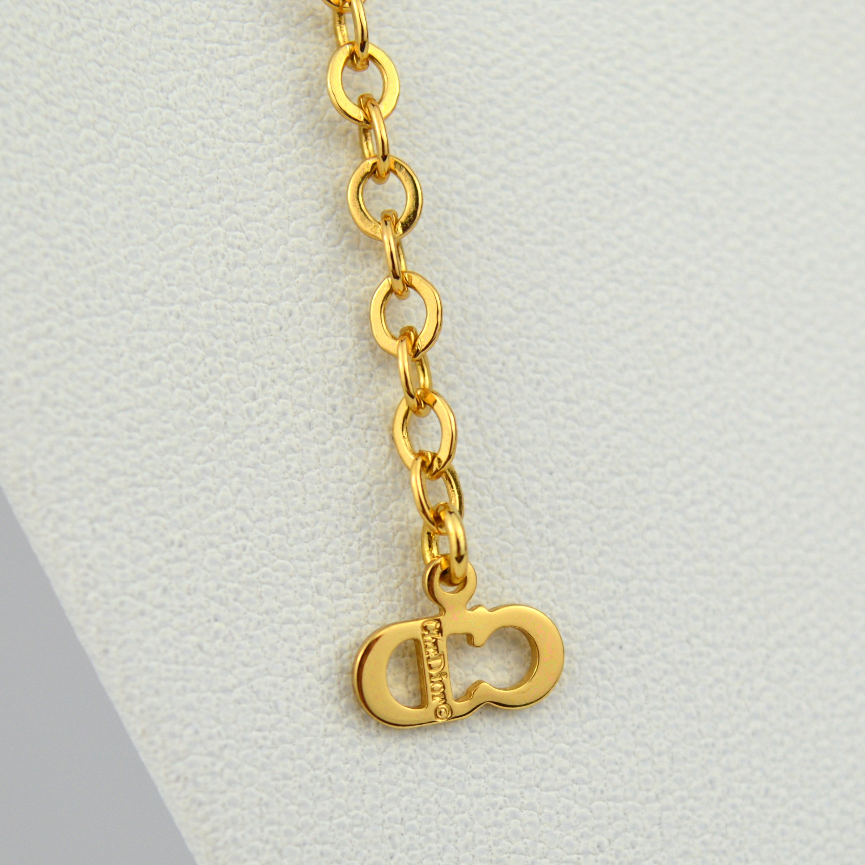 Dior Logo Vintage Collier with Strass