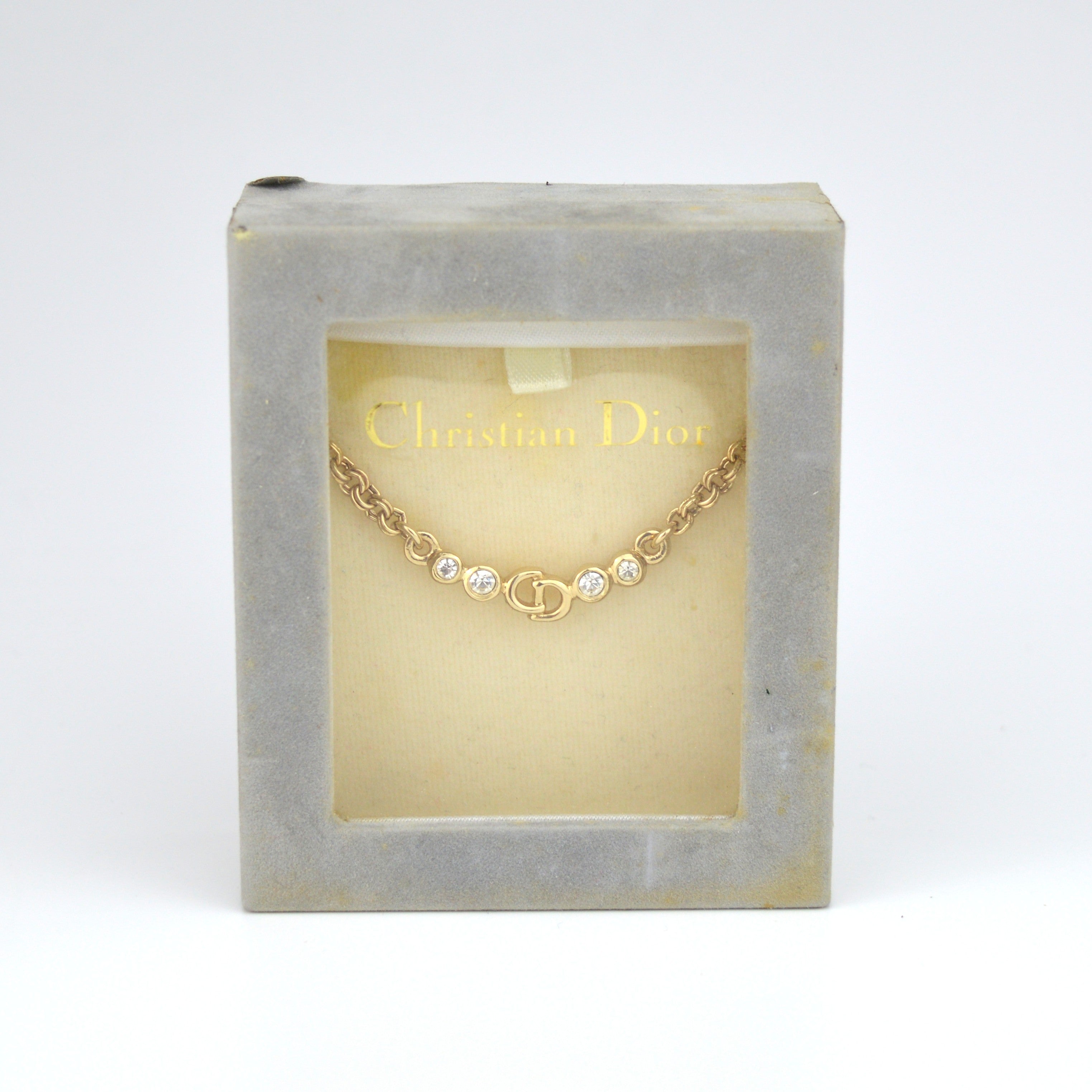 Dior CD logo Collier with Strass (Box)
