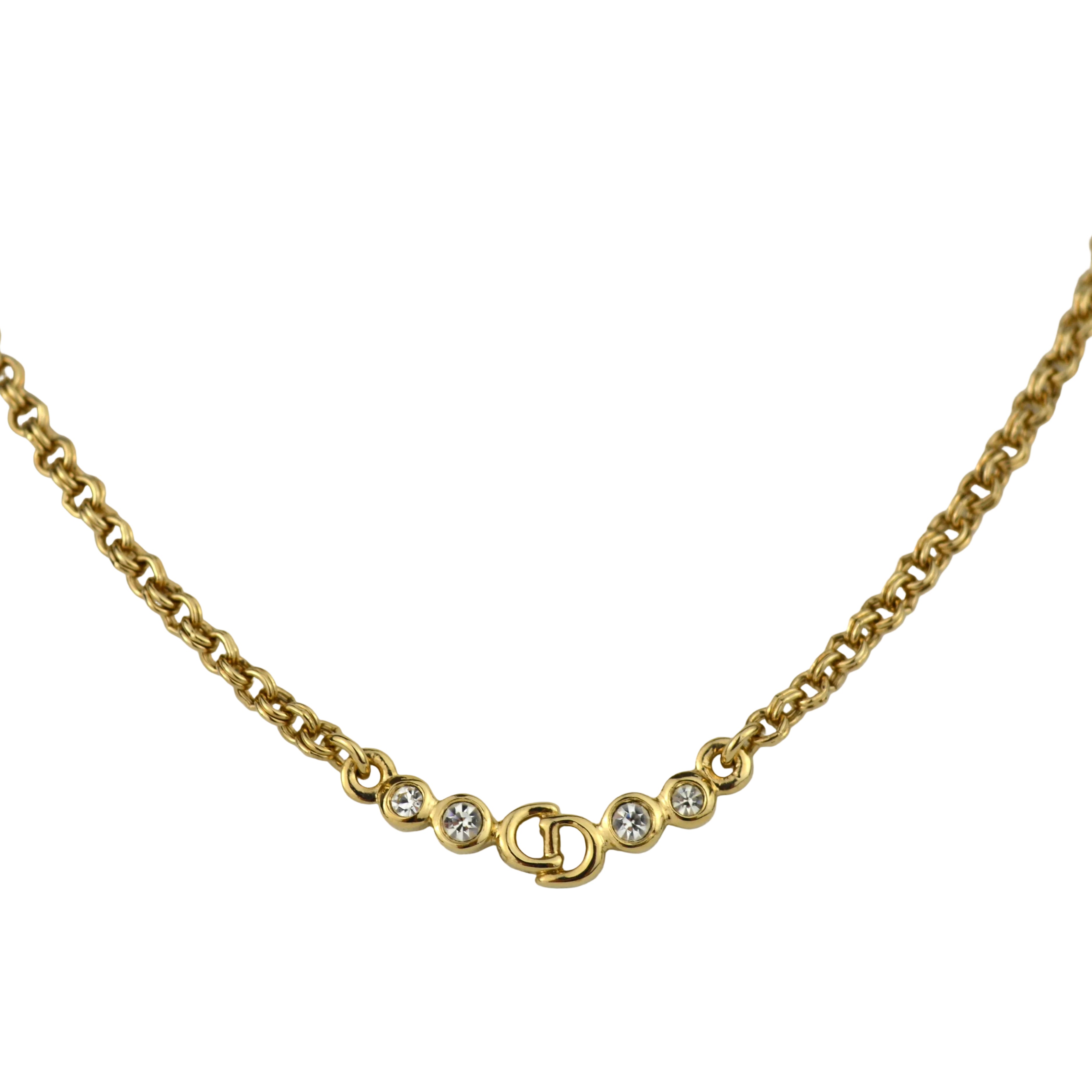 Dior CD logo Collier with Strass (Box)