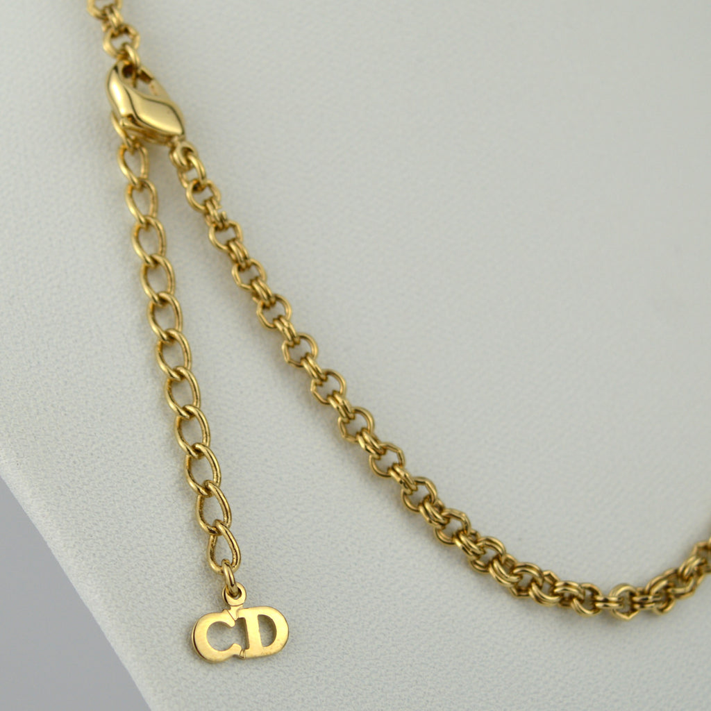 Dior CD logo Collier with Strass (Box)
