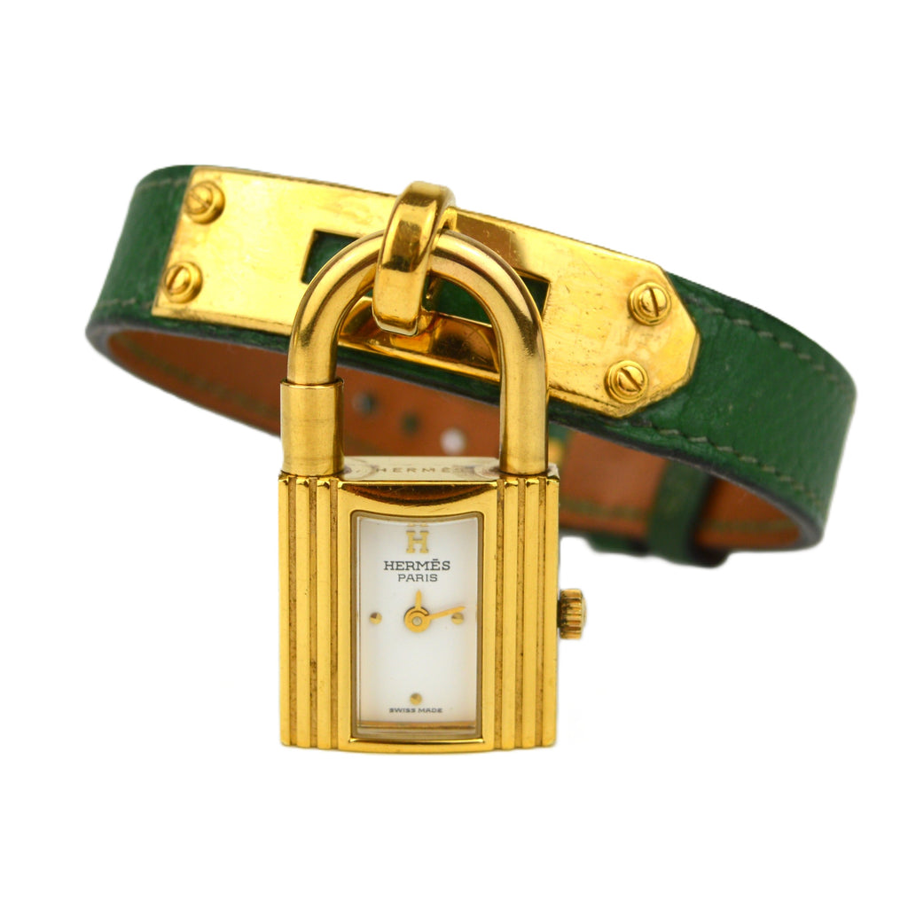 Hermès Kelly Green Strap Vintage Watch