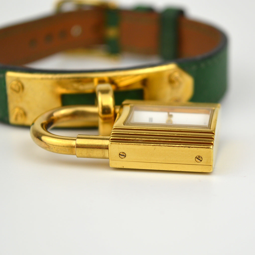 Hermès Kelly Green Strap Vintage Watch
