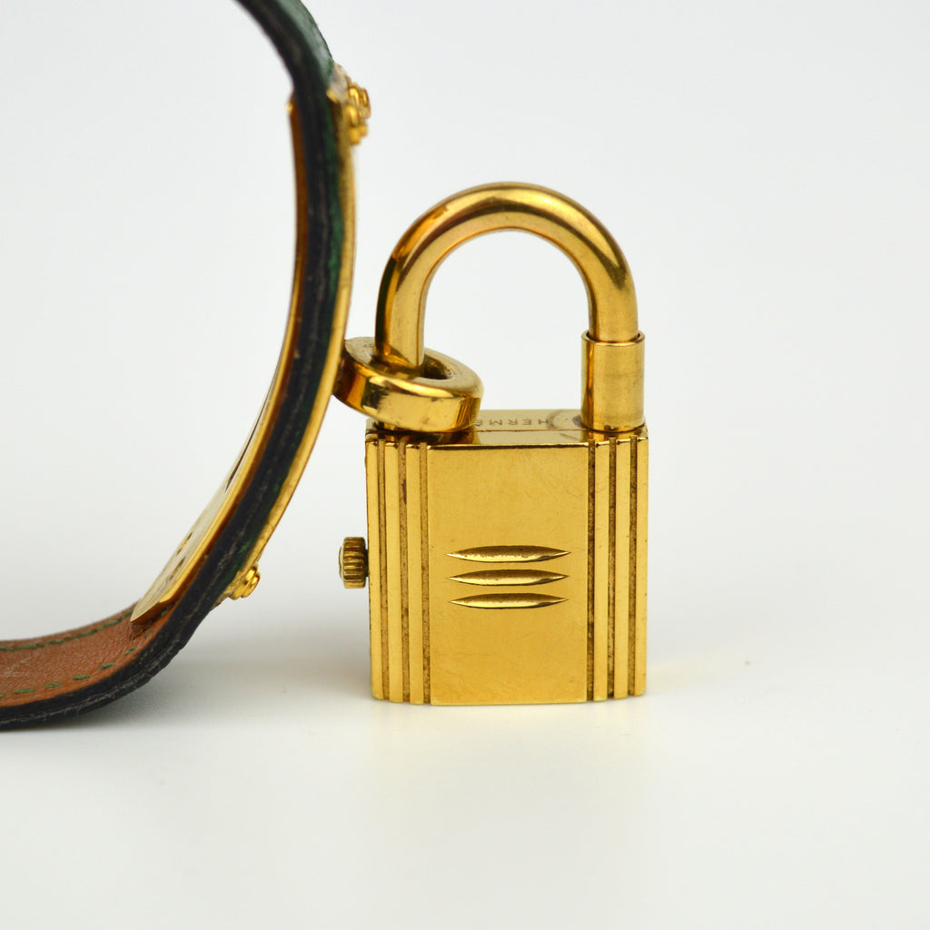 Hermès Kelly Green Strap Vintage Watch