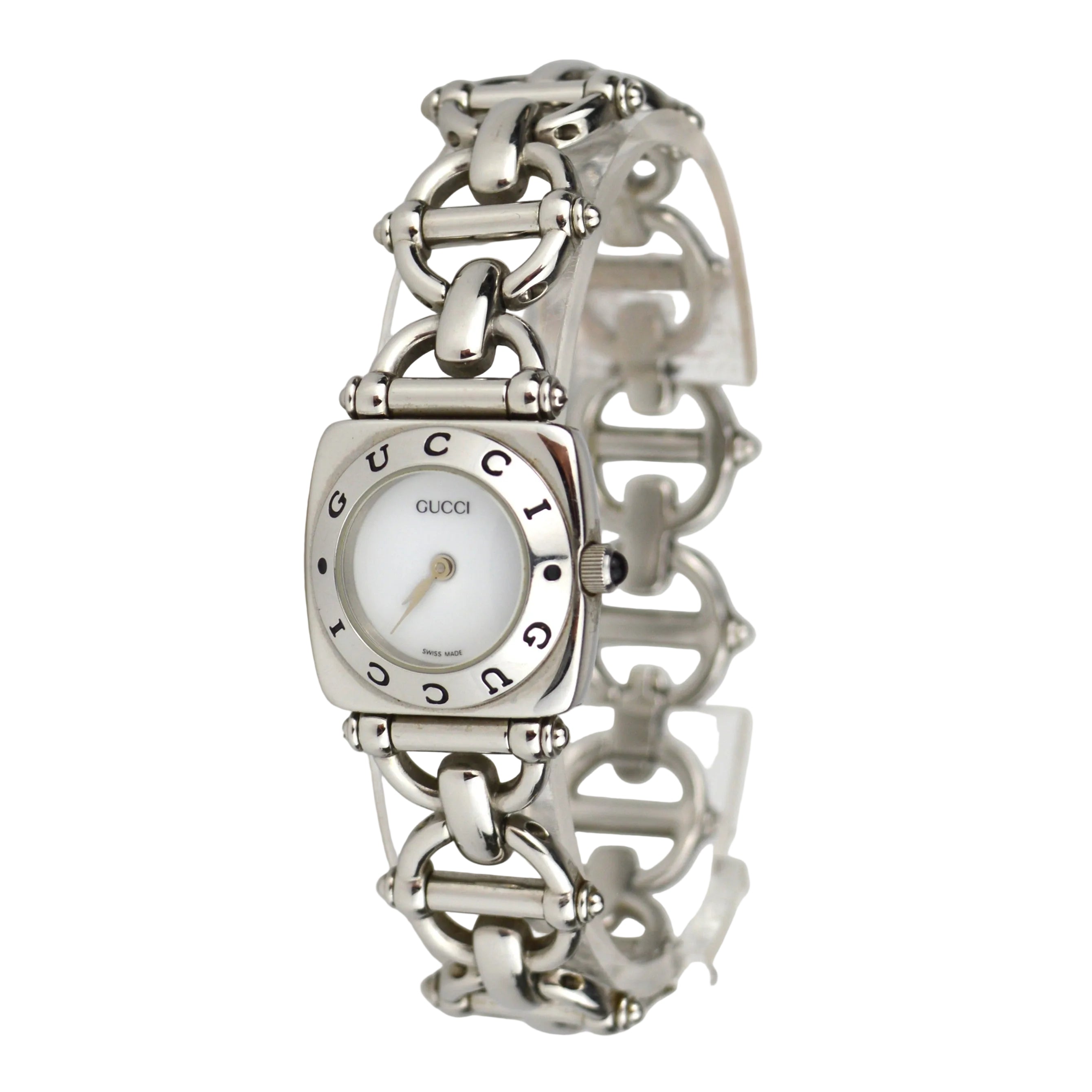 Gucci 6400L Silver Vintage Watch With Box