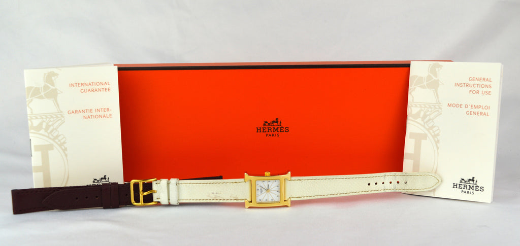HERMES H HEURE VINTAGE WATCH WITH BOX