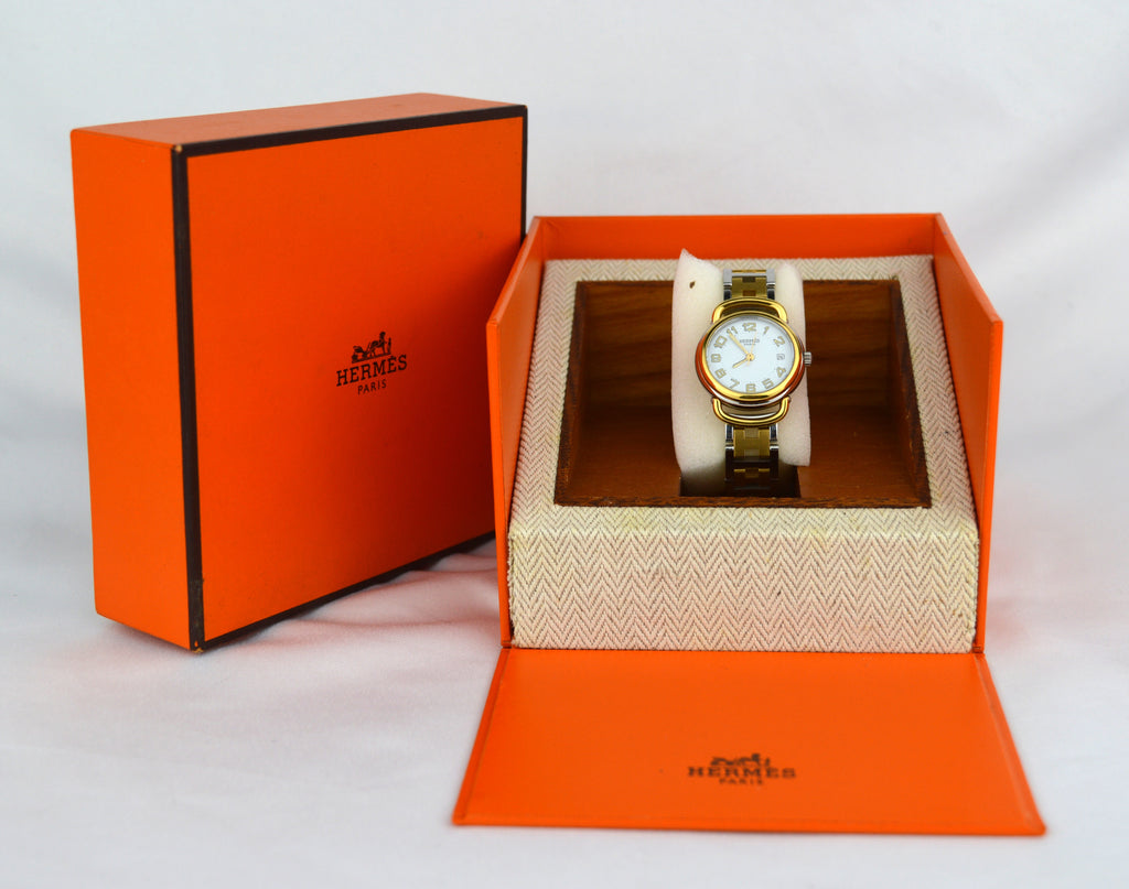 HERMES PULLMAN VINTAGE WATCH WITH BOX