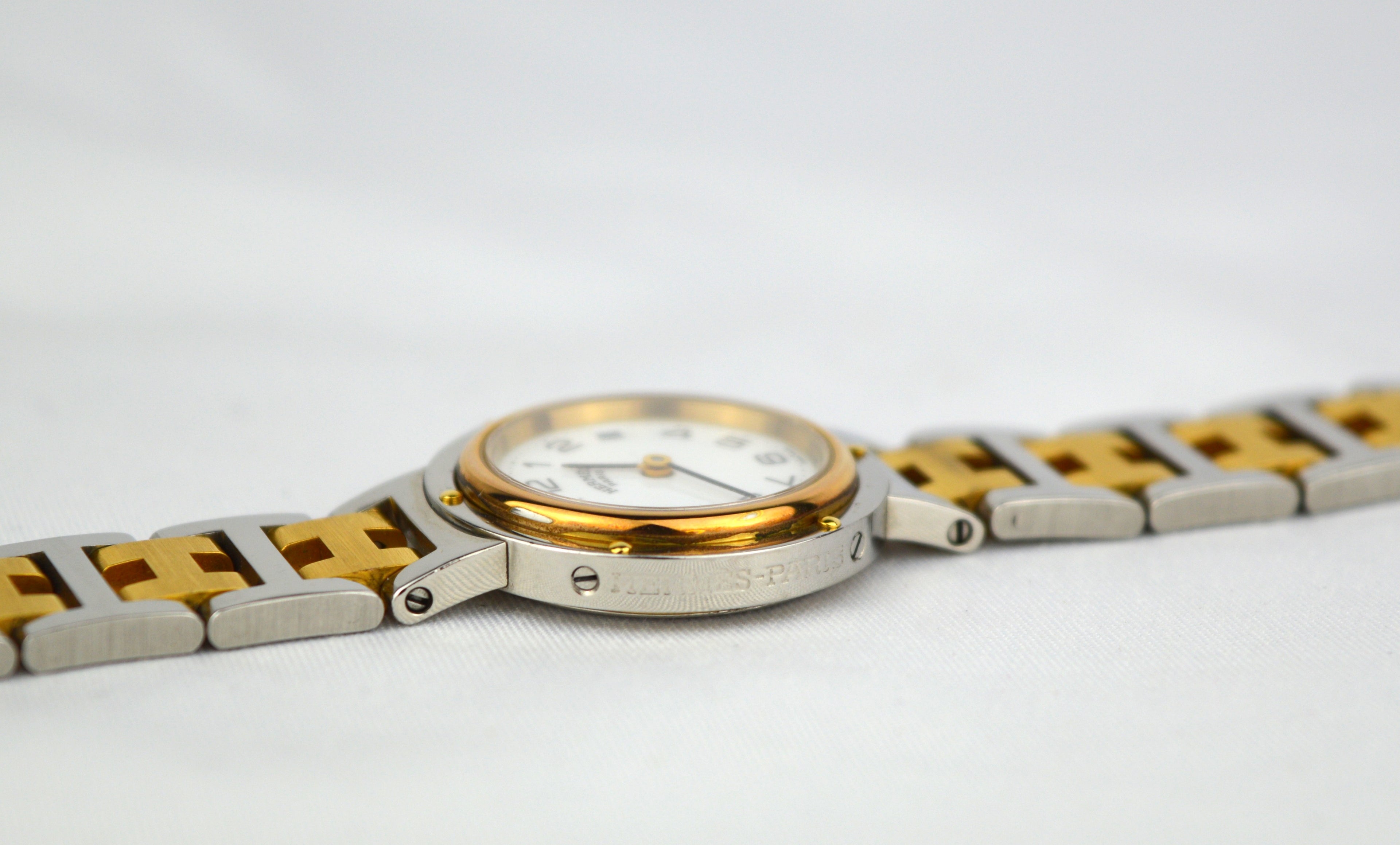 HERMES CLIPPER VINTAGE WATCH WITH BOX