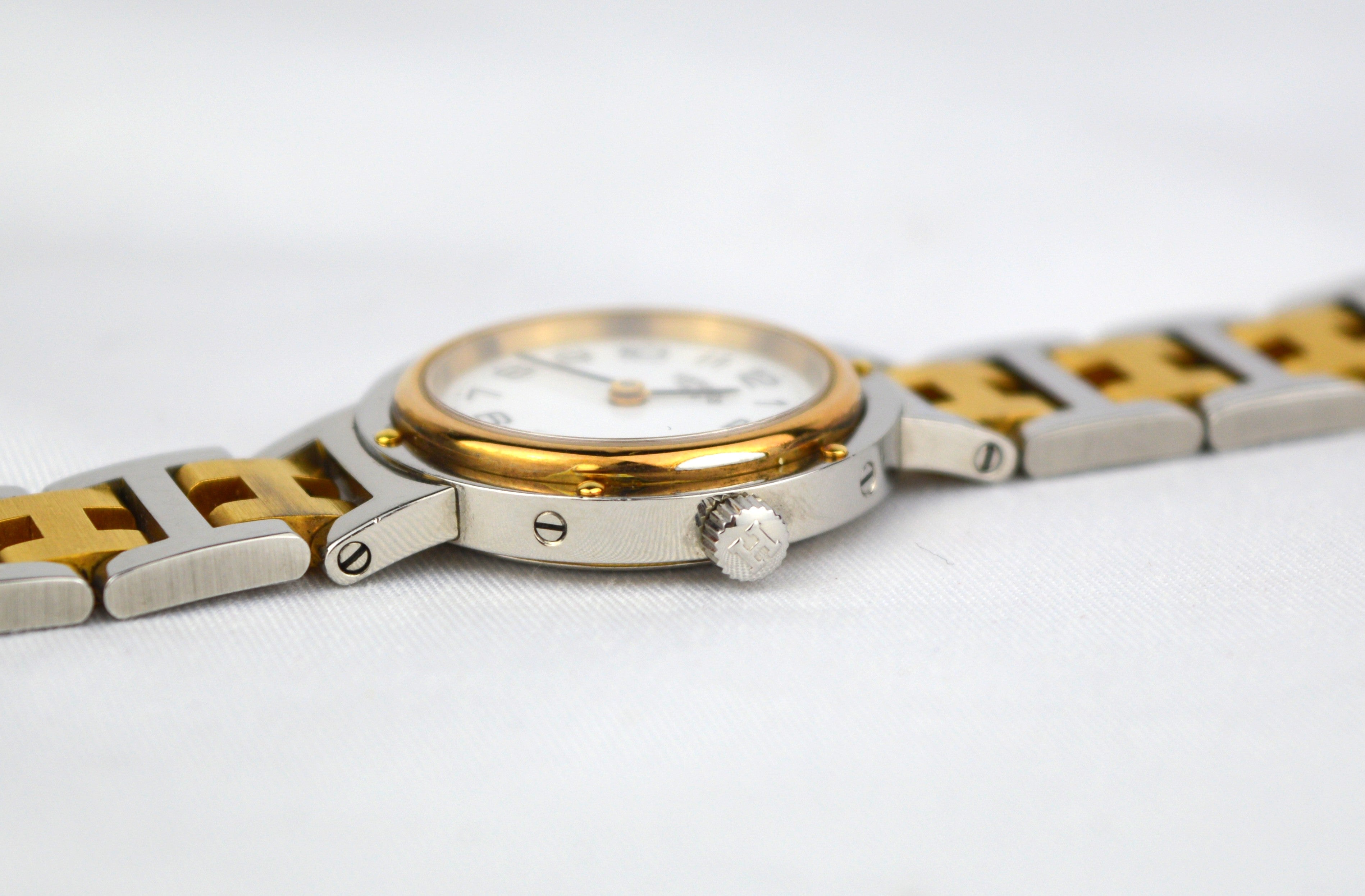 HERMES CLIPPER VINTAGE WATCH WITH BOX