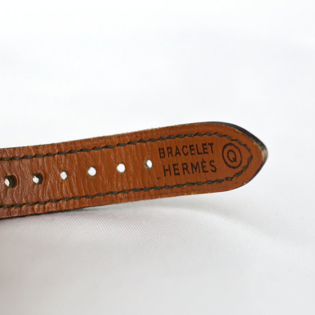 HERMES KELLY OSTRICH WATCH WITH DUSTBAG