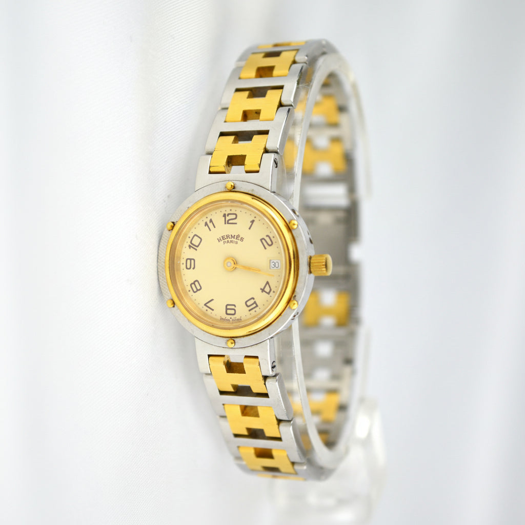 HERMES CLIPPER VINTAGE WATCH WITH BOX
