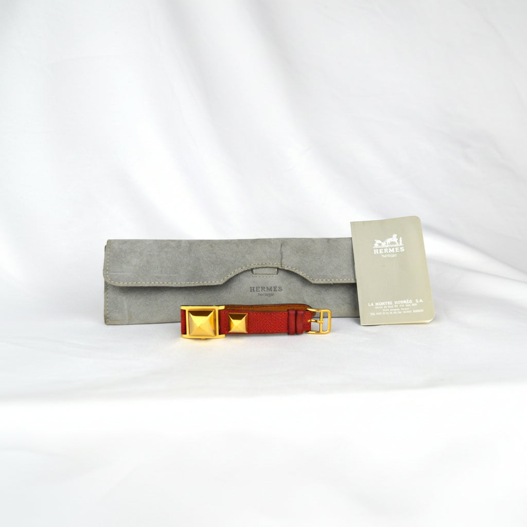 HERMES MEDOR VINTAGE WATCH WITH BOX